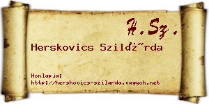 Herskovics Szilárda névjegykártya