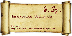 Herskovics Szilárda névjegykártya